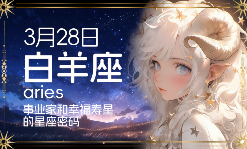 3月28日白羊座：事业家和幸福寿星的星座密码