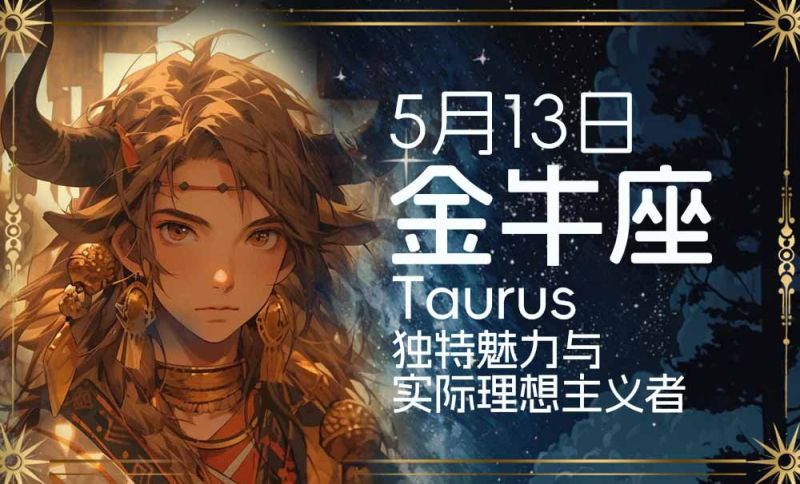 5月13日是什么星座？5月13金牛座：独特魅力与实际理想主义者