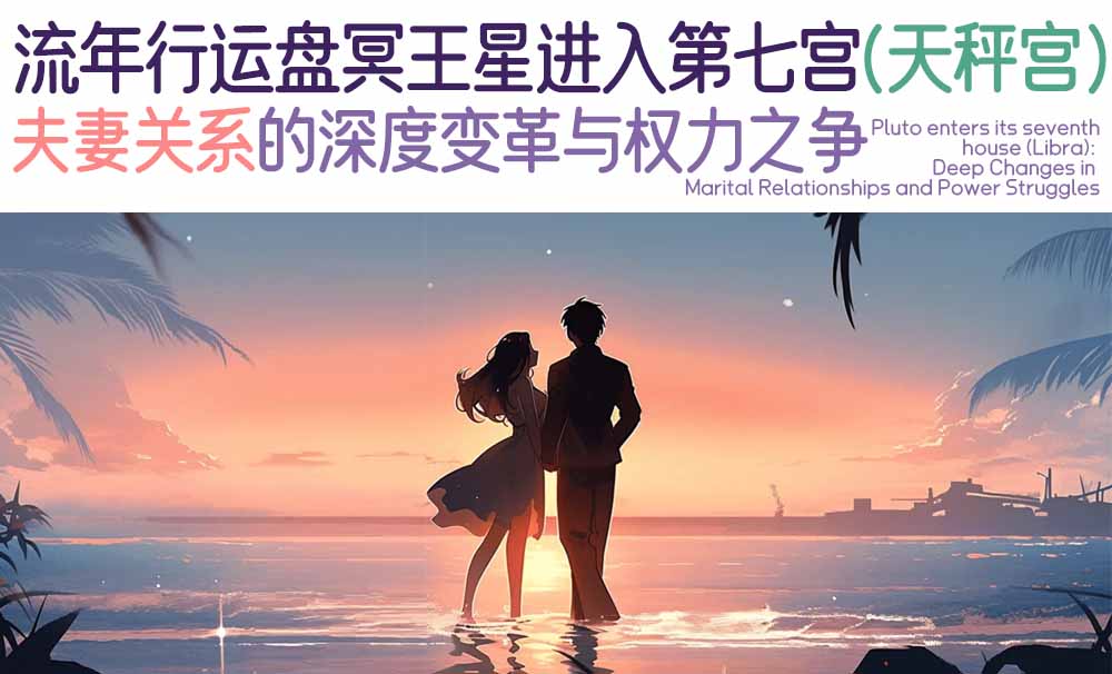 流年行运盘冥王星进入第七宫（天秤宫）：夫妻关系的深度变革与权力之争