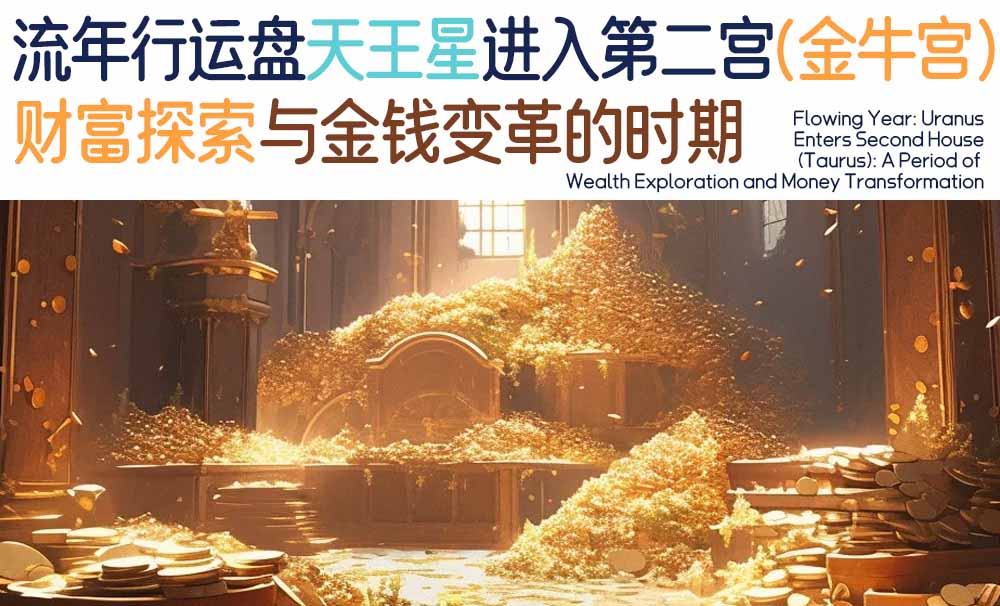 流年行运盘天王星进入第二宫（金牛宫）：财富探索与金钱变革的时期