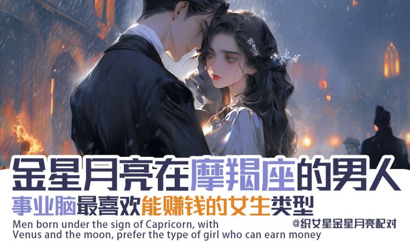 金星/月亮在摩羯座的男人事业脑最喜欢能赚钱的女生