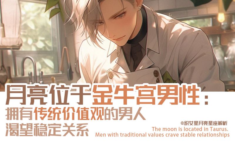 月亮位于金牛宫男性：拥有传统价值观的男人渴望稳定关系