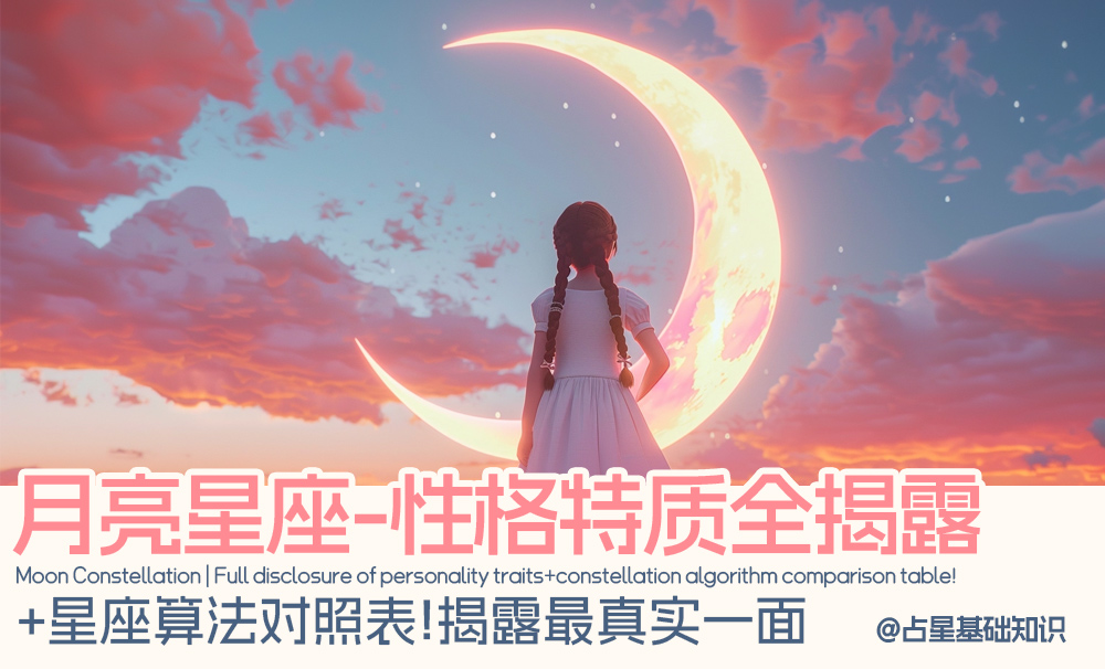 月亮星座｜性格特质全揭露+星座算法对照表！揭露最真实一面