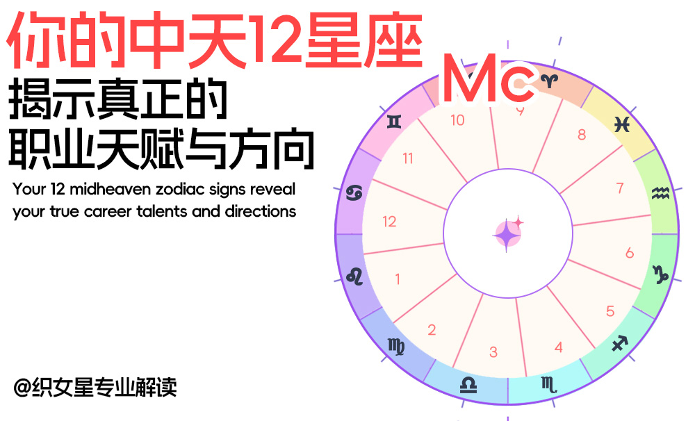 你的中天12星座，揭示真正的职业天赋与方向