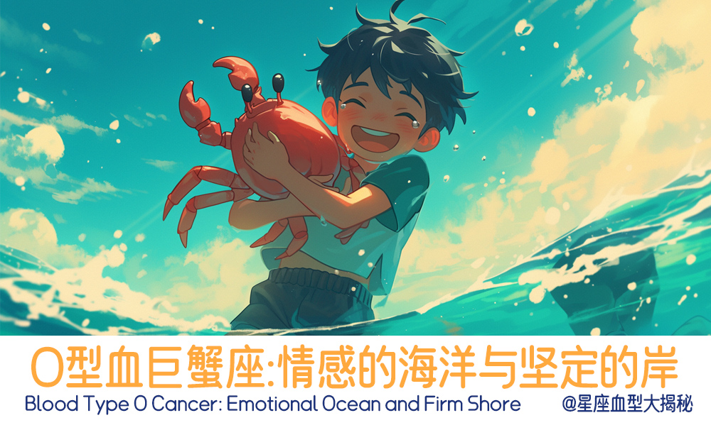 O型血巨蟹座：情感的海洋与坚定的岸