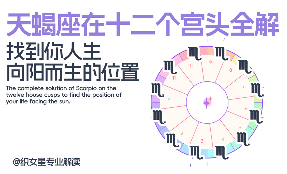 天蝎座在十二个宫头的全解:找到你人生<向阳而生>的位置