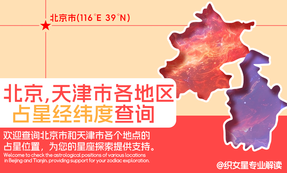 北京市天津市各个地区占星经纬度查询