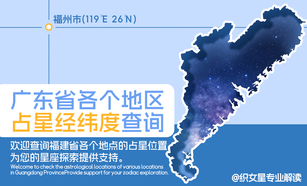 广东省各个地区占星经纬度查询_广东省城市地图经纬度信息