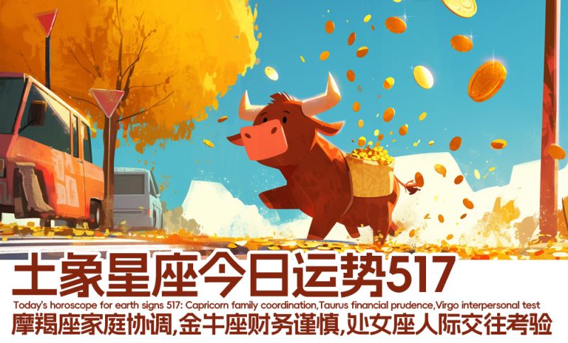 土象星座今日运势5/18|摩羯座家庭协调，金牛座财务谨慎，处女座人际交往考验