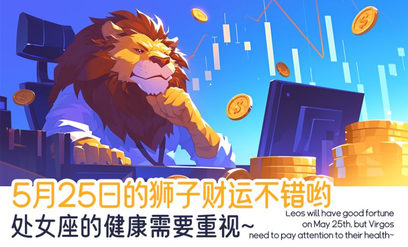 5月25日的狮子财运不错哟，处女座的健康需要重视~