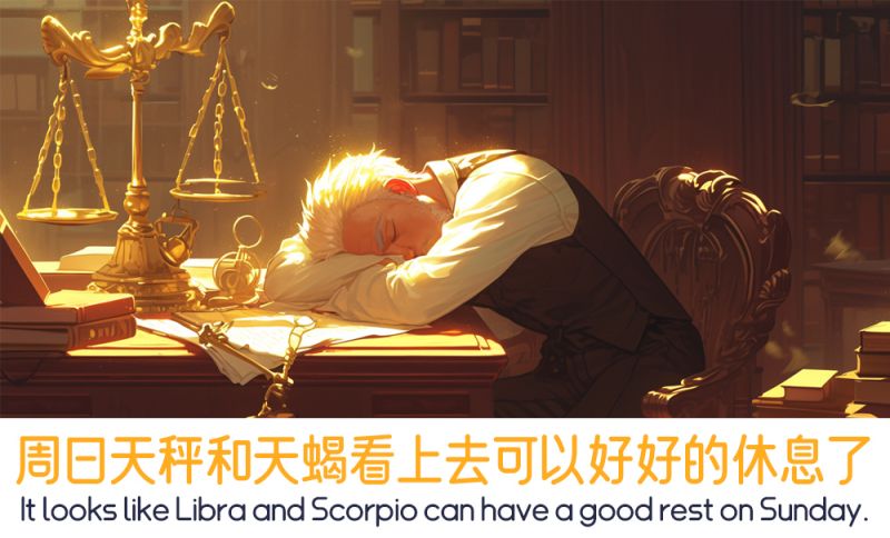 周日天秤和天蝎看上去可以好好的休息了