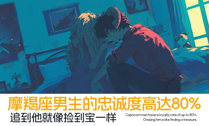 摩羯座男生的忠诚度高达80%，追到他就像捡到宝一样