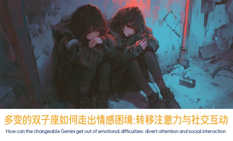 多变的双子座如何走出情感困境：转移注意力与社交互动