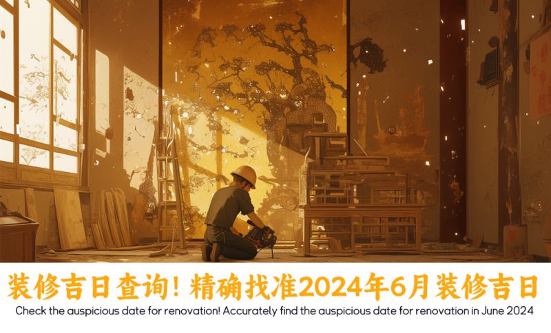 装修吉日查询！精确找准2024年6月装修吉日