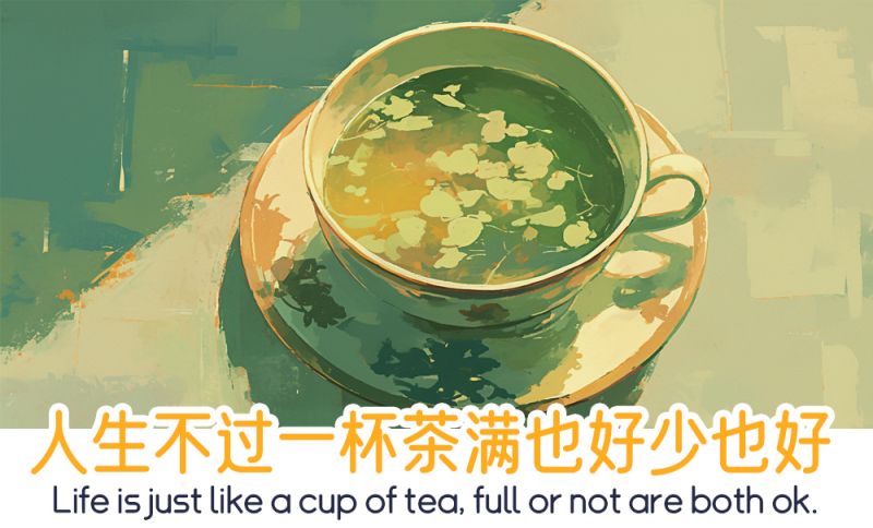 人生不过一杯茶满也好少也好