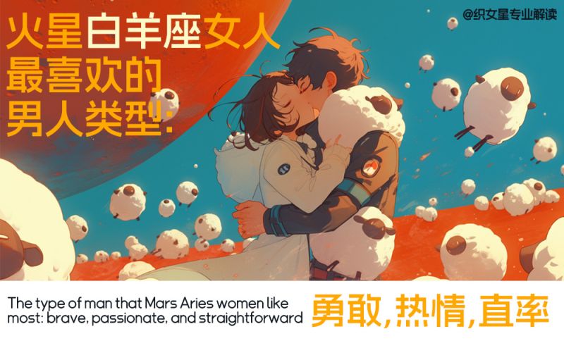 火星白羊座女人最喜欢的男人类型：勇敢、热情、直率