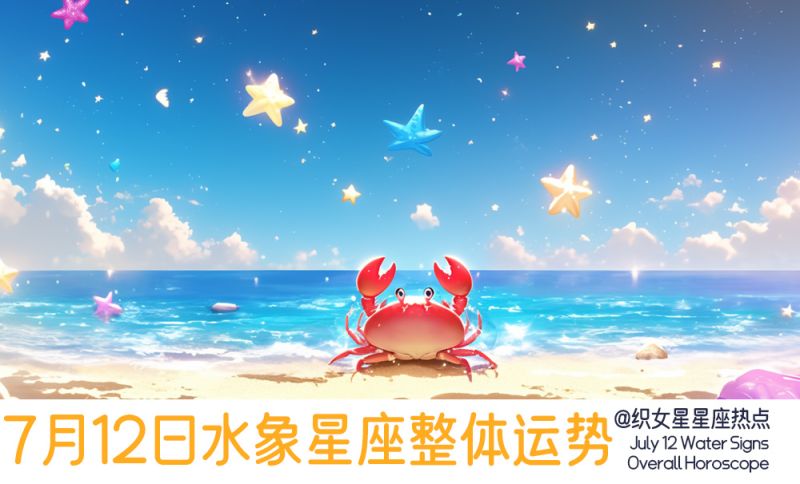 7月12日水象星座整体运势包含事业运势，财富运势