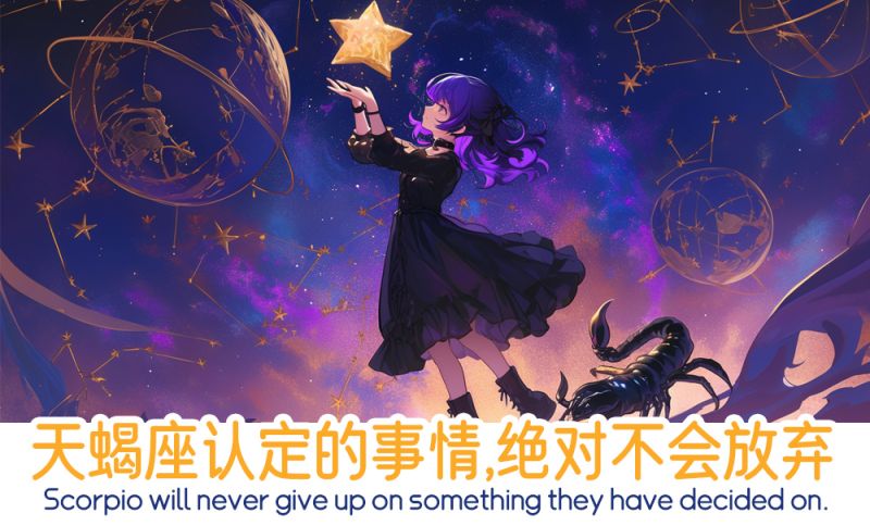 天蝎座绝对不会放弃认定的事情