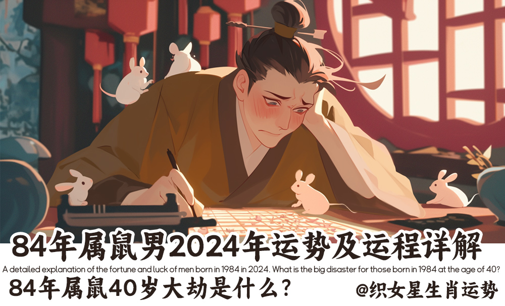 84年属鼠男2024年运势及运程详解，84年属鼠40岁大劫是什么？