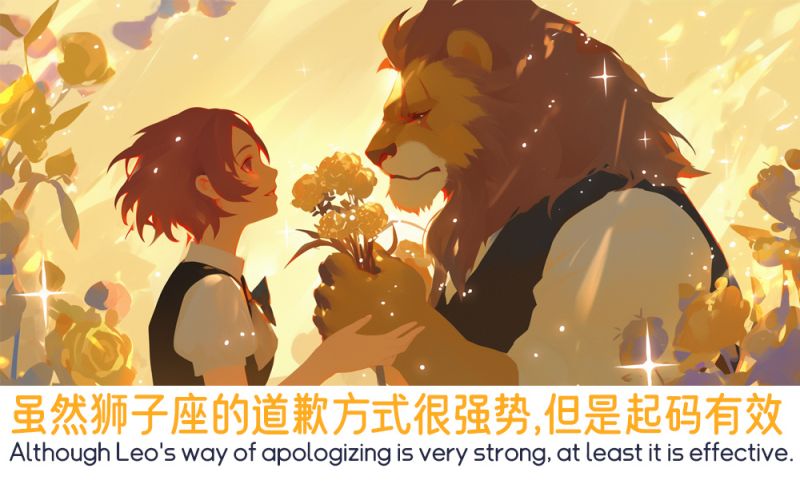 狮子座的道歉方式很强势