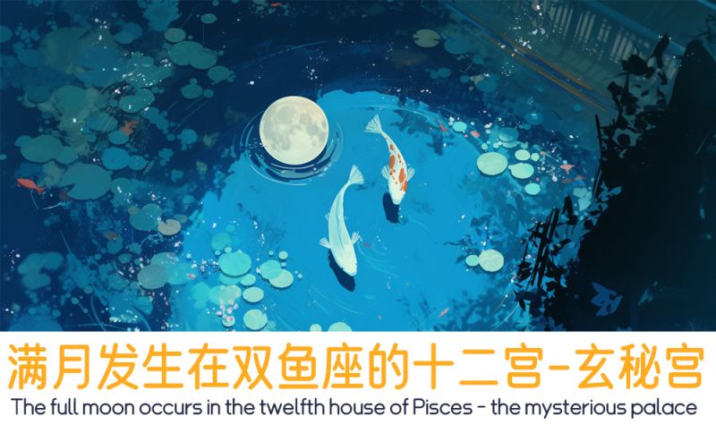满月发生在双鱼座的十二宫