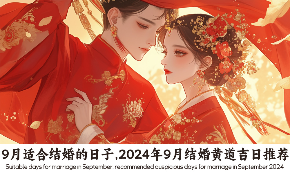 9月适合结婚的日子，2024年9月结婚黄道吉日推荐