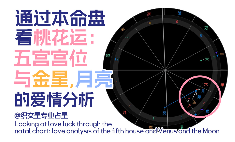 通过本命盘看桃花运：五宫宫位与金星、月亮的爱情分析