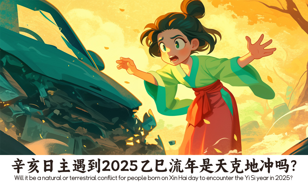 辛亥日主遇到2025乙巳流年是天克地冲吗？