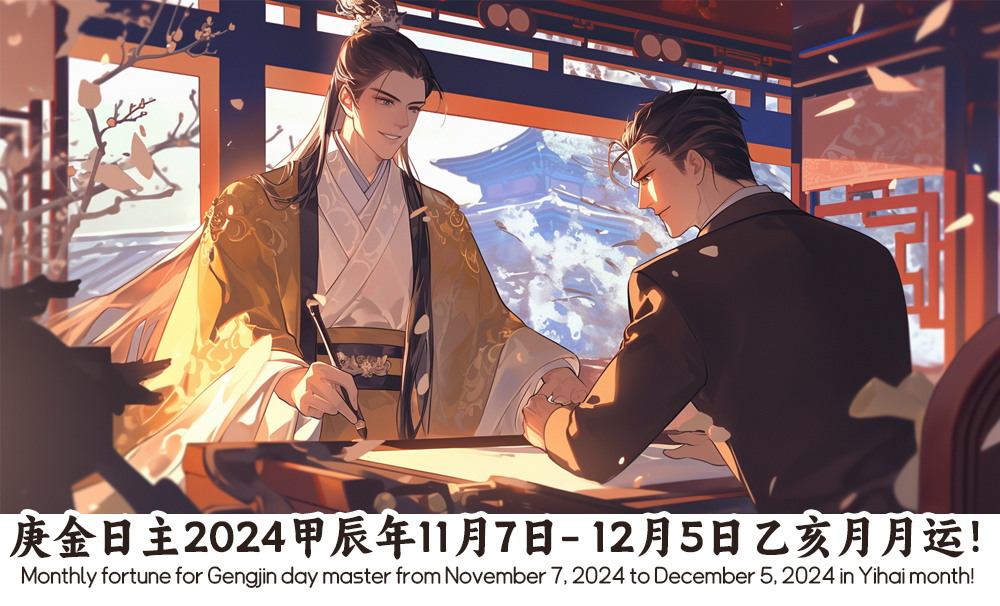 庚金日主2024甲辰年11月7日-12月5日乙亥月月运！