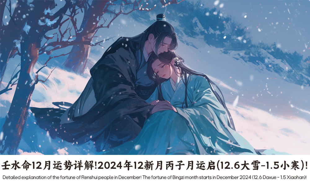 壬水命12月运势详解！2024年12新月丙子月运启（12.6大雪-1.5小寒）！