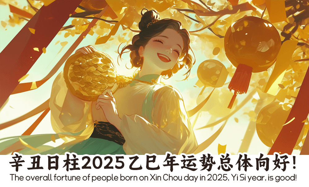 辛丑日柱2025乙巳年运势总体向好！