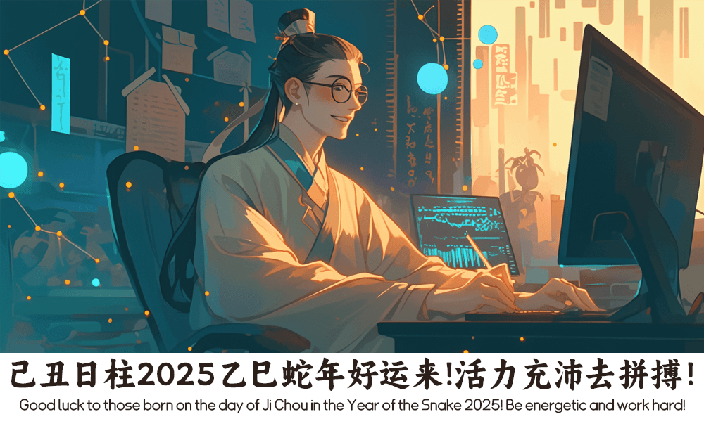 己丑日柱2025乙巳蛇年好运来！活力充沛去拼搏！