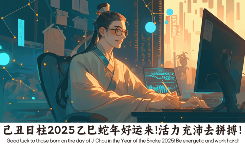 己丑日柱2025乙巳蛇年好运来