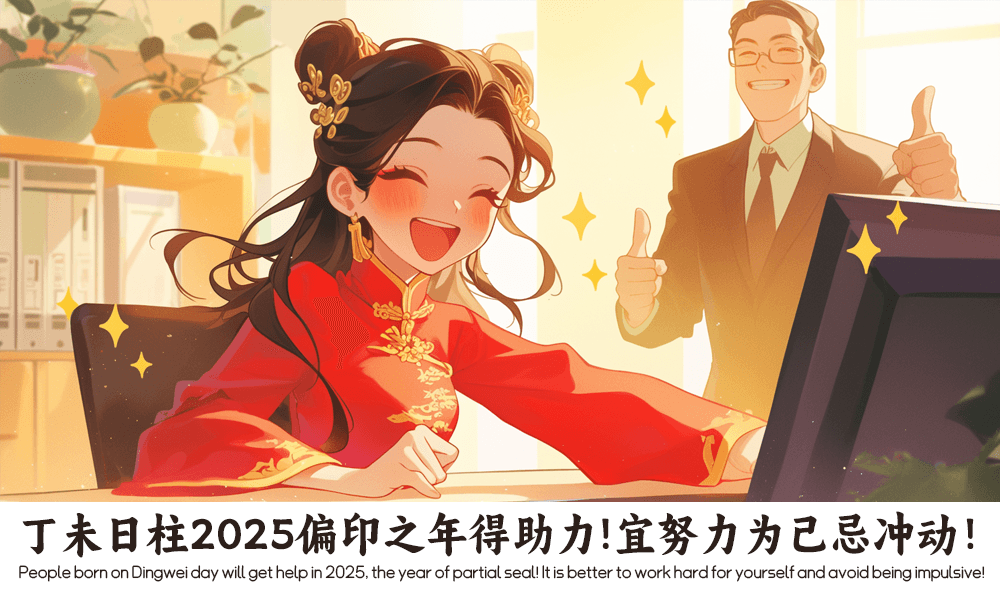 丁未日柱2025偏印之年得助力！宜努力为己忌冲动！