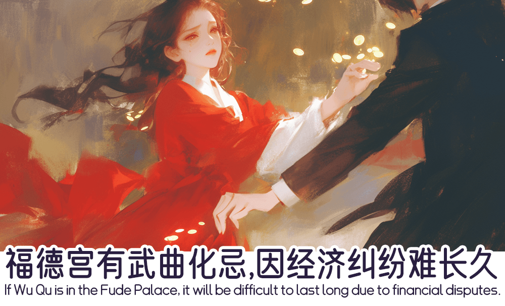 福德宫有武曲化忌，因经济纠纷难长久
