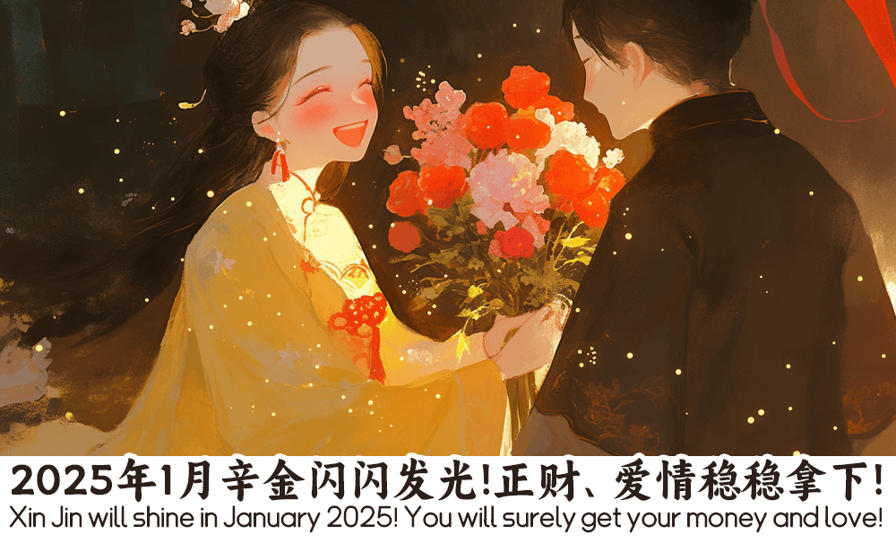 2025年1月辛金闪闪发光！正财、爱情稳稳拿下！