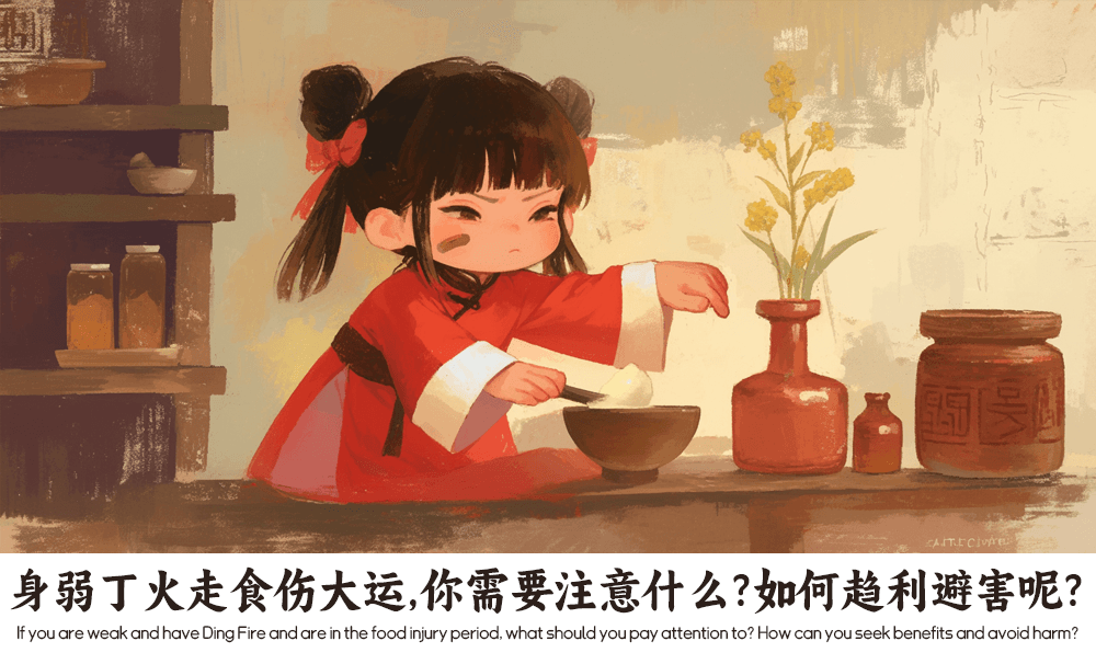身弱丁火走食伤大运，你需要注意什么？如何趋利避害呢？