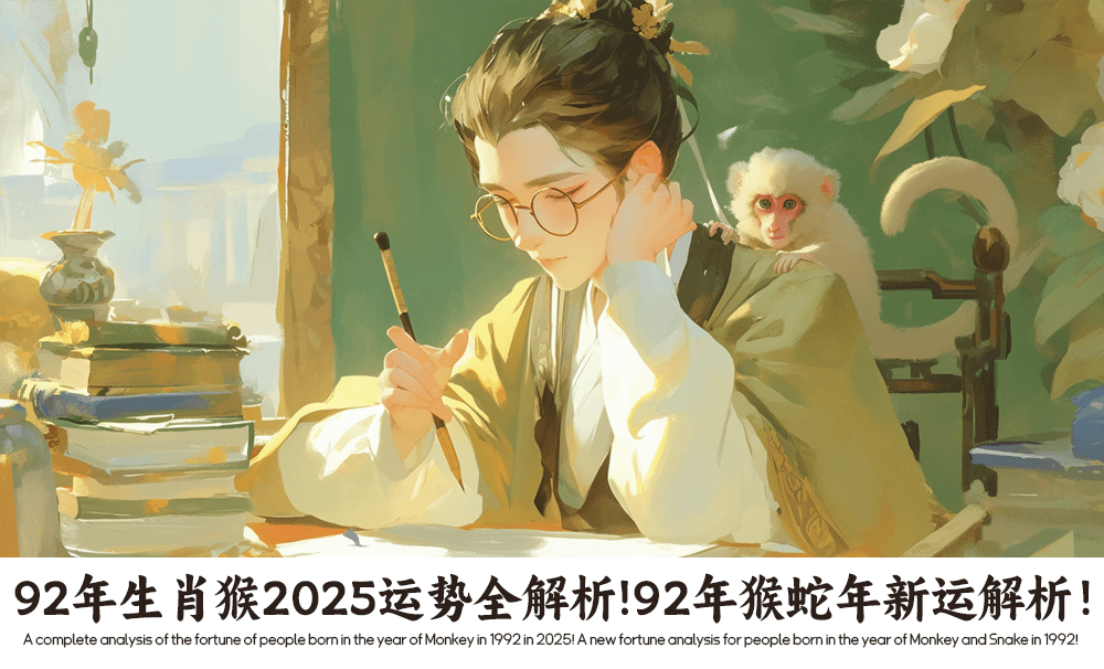 92年生肖猴2025运势全解析！92年猴蛇年新运解析！