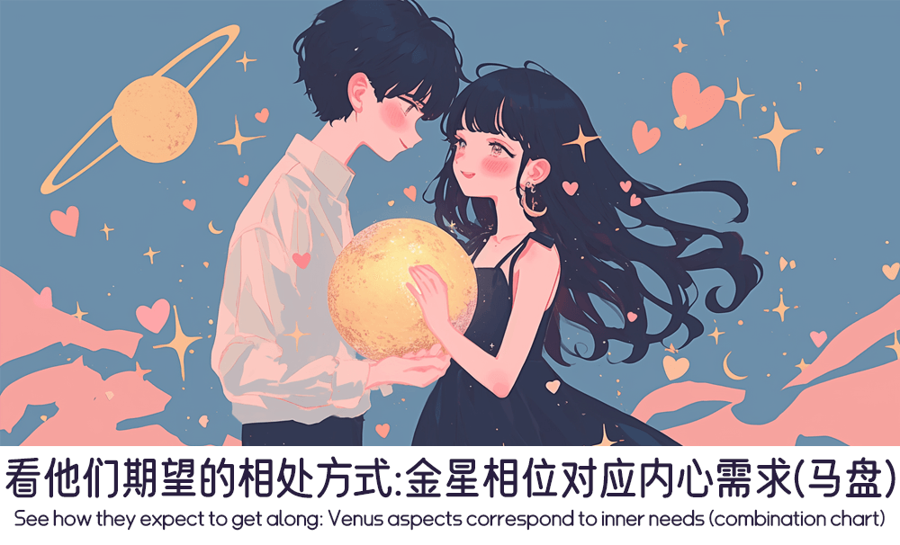 看他们期望的相处方式：金星相位对应内心需求（马盘）