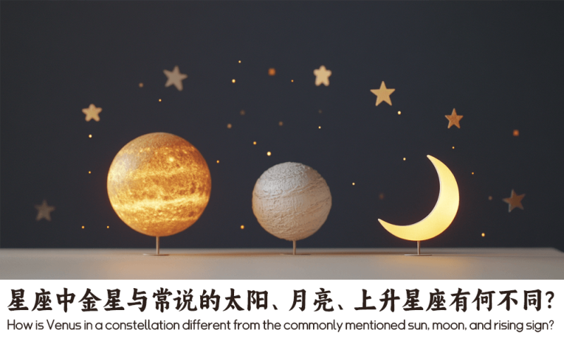 金星、太阳、月亮、上升星座