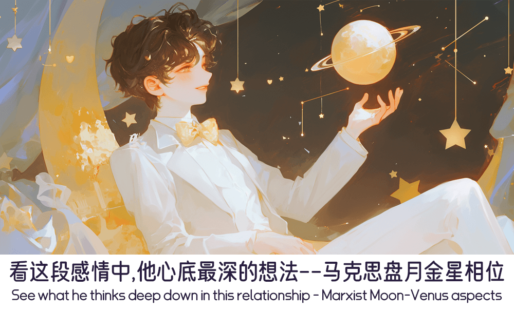 看这段感情中，他心底最深的想法——马克思盘月金星相位