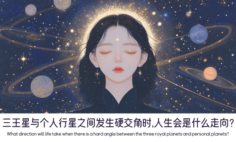 三王星与个人行星之间发生硬交角