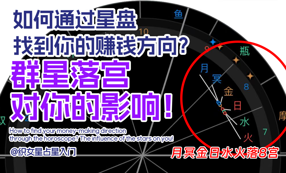 如何通过星盘找到你的赚钱方向？群星落宫对你的影响！