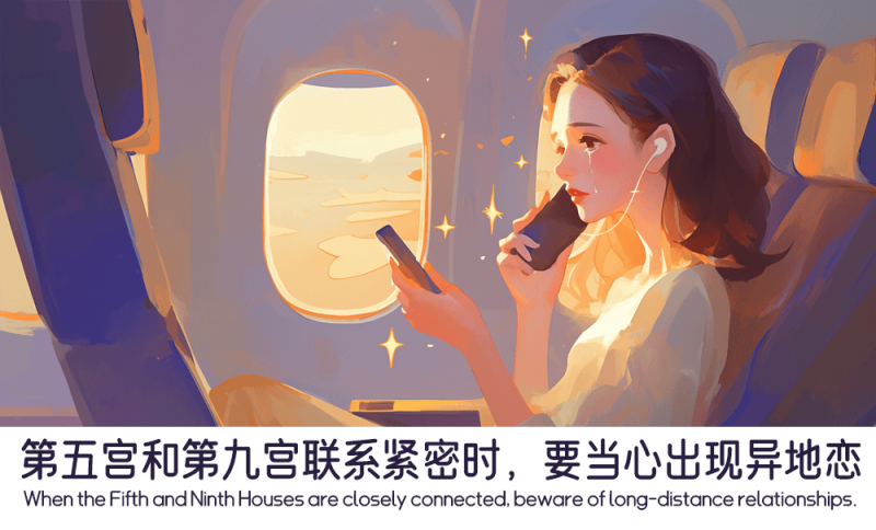第五宫和第九宫联系紧密时的异地恋