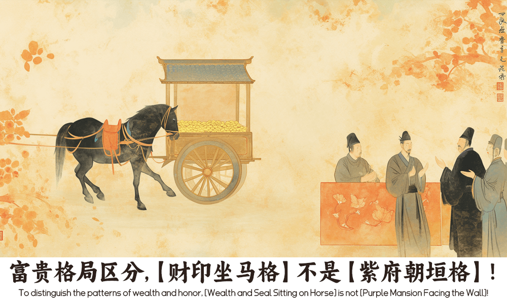富贵格局区分，【财印坐马格】不是【紫府朝垣格】！