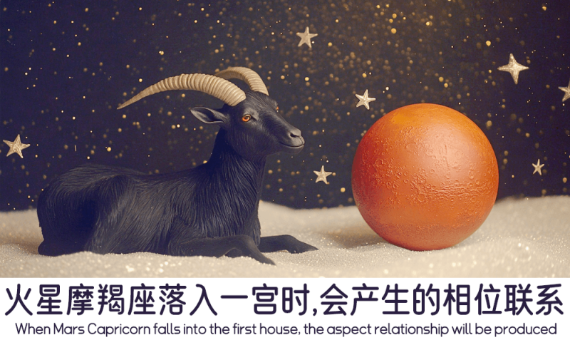 火星摩羯座落入一宫时的相位联系