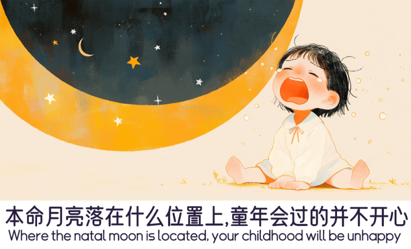 本命月亮落在什么位置上童年会不开心