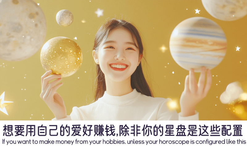 能够用自己的爱好赚钱的星盘配置