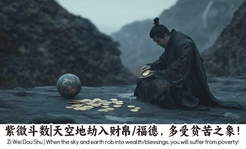 紫微斗数|天空地劫入财帛/福德，多受贫苦之象！