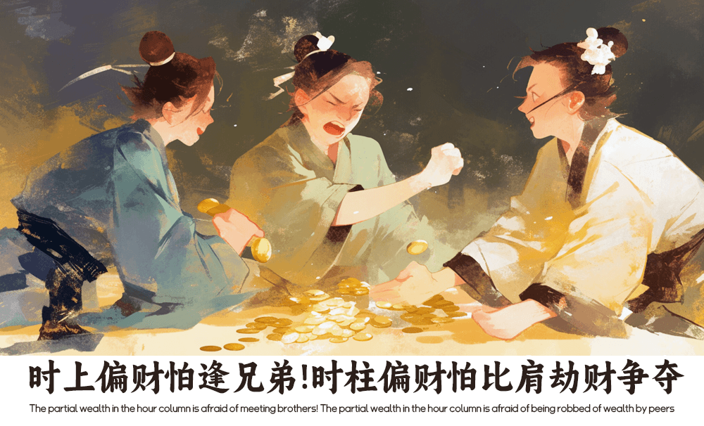 时上偏财怕逢兄弟！时柱偏财怕比肩劫财争夺